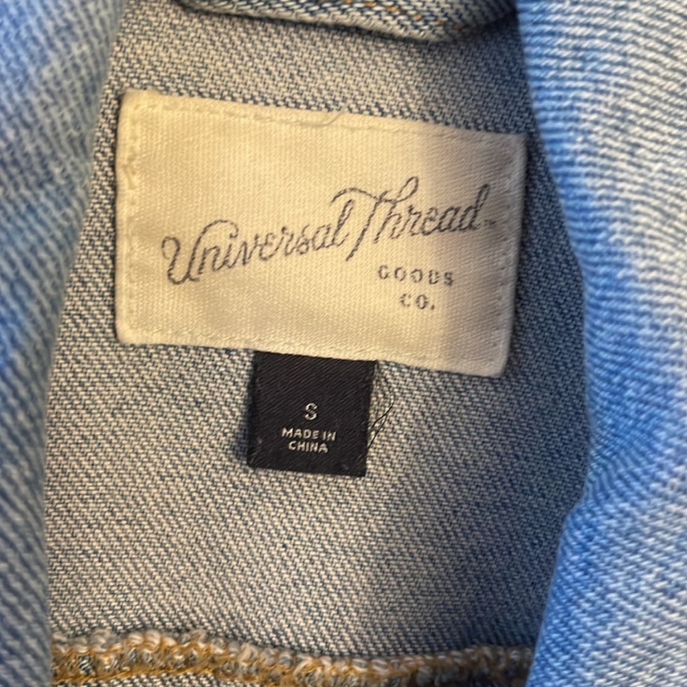 Universal Thread denim jean vest light wash S - Picture 2 of 6